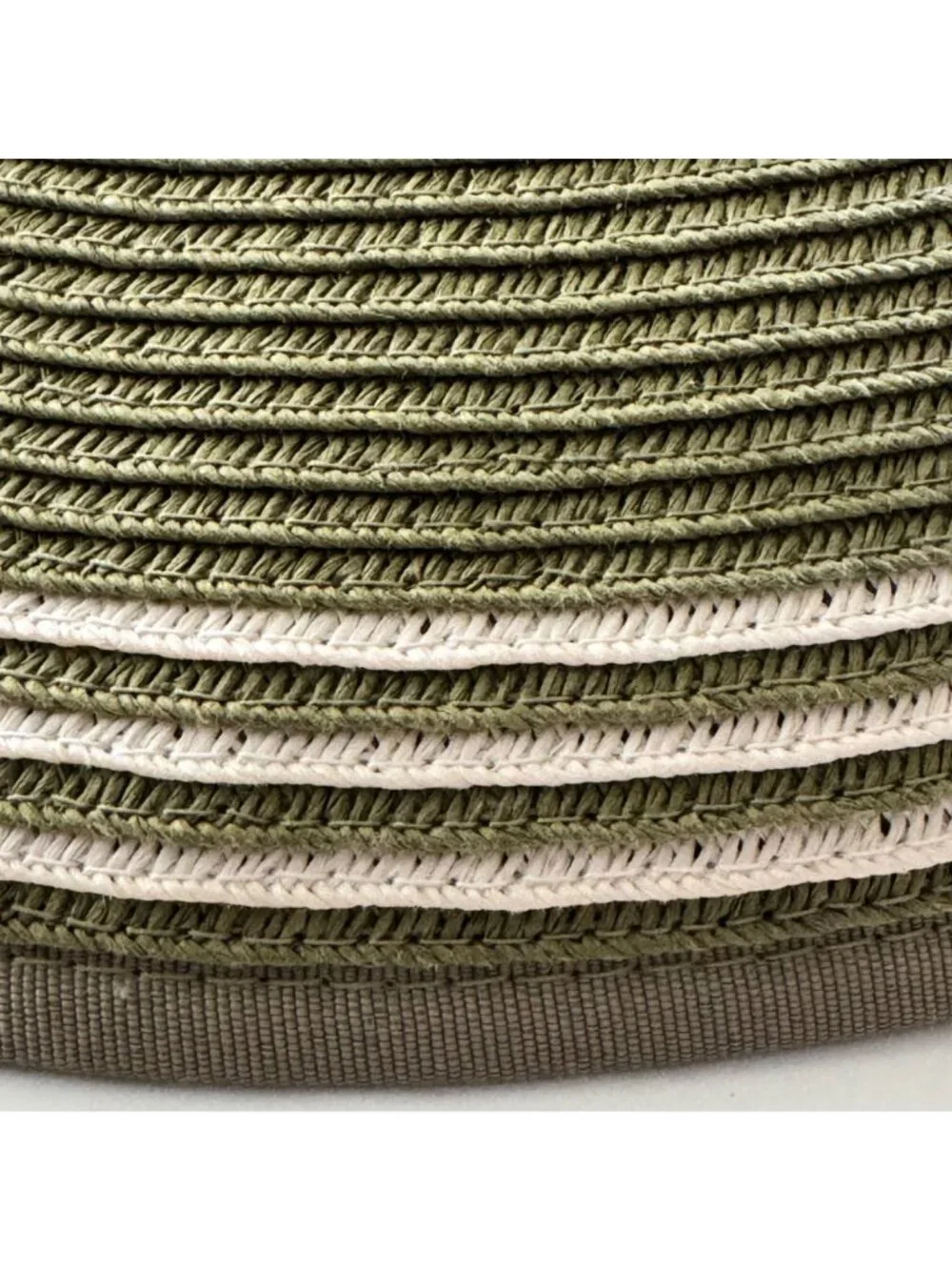Sun N Sand Womens Straw Wide Visor Green/Beige Adjustable Fit Lightweight Travel - Picture 10 of 16